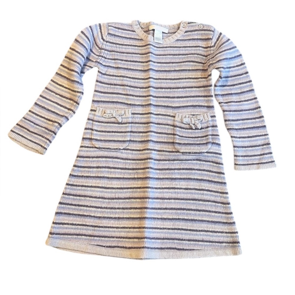 Janie and Jack Purple Striped Sweater Dress – Toddler Size 4